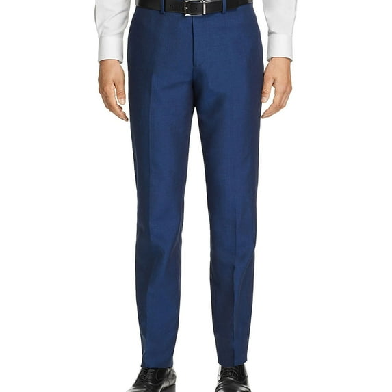 Theory Mens Tailored Dress Pants Slacks, Blue, 30W x 33L