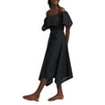 thumbnail image 1 of Theory Off-The-Shoulder Dress In Black, 1 of 4