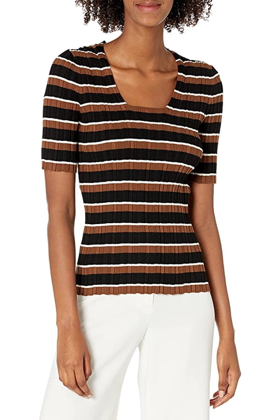 Women's Irregular Rib Po, Cedar/Black/Soap, L