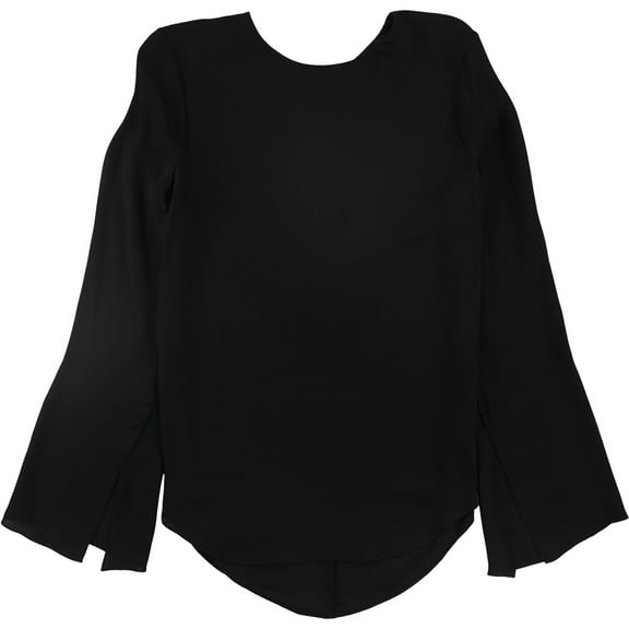Theory Womens Bringam Pullover Blouse, Black, P