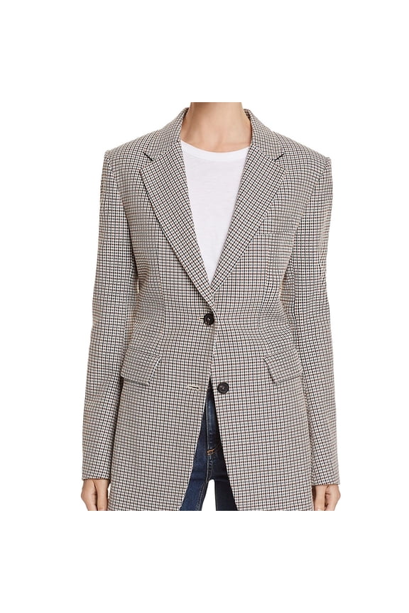 Womens Super Cinched Plaid Blazer Jacket, Multicoloured, 6