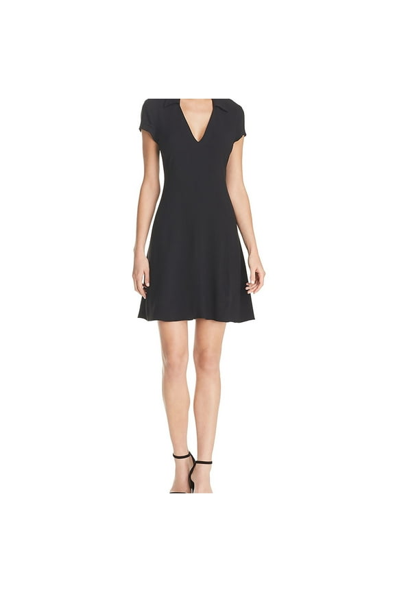 Womens Easy Day Fit & Flare Dress, Black, 8