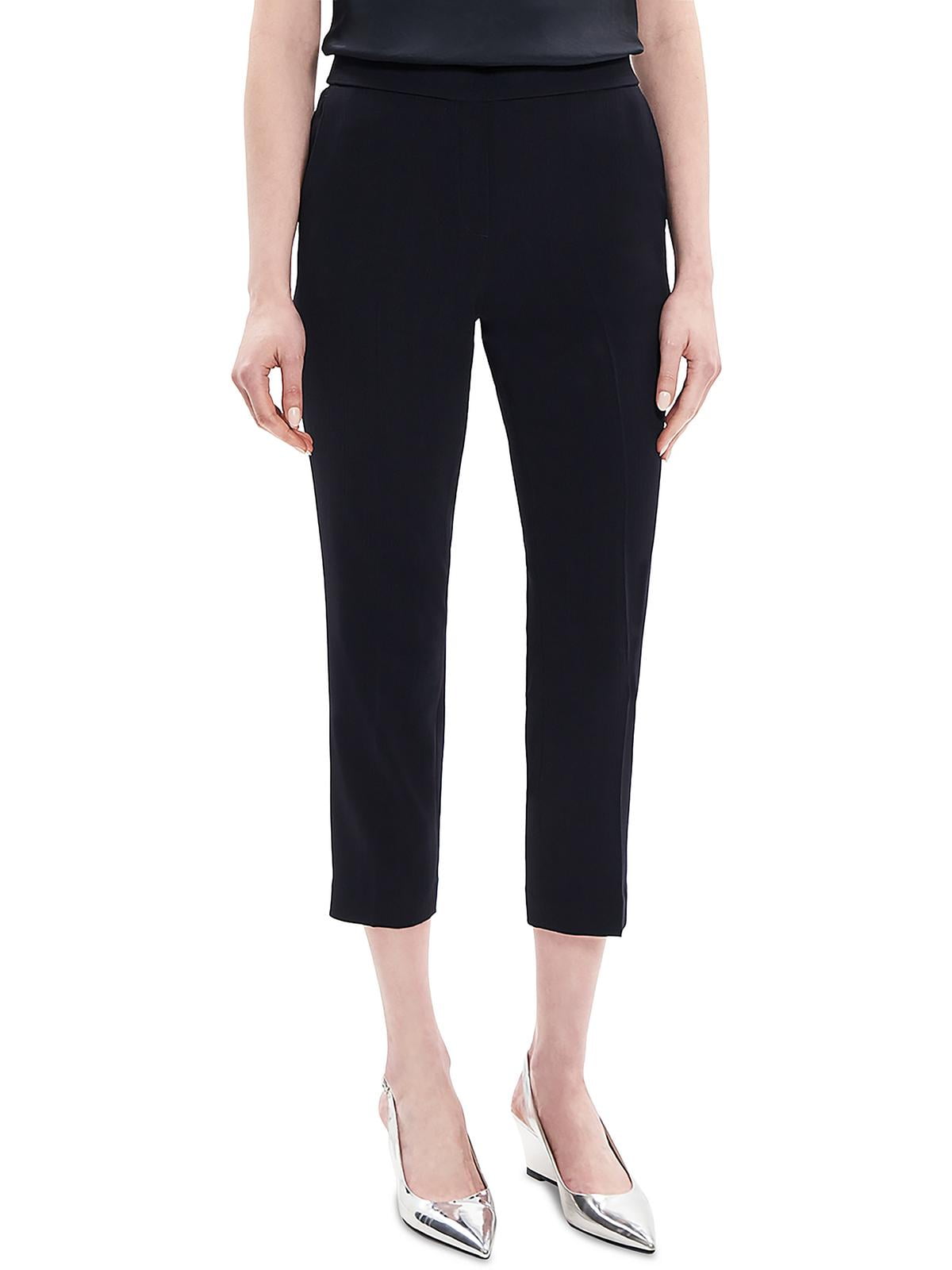 Theory Womens Treeca Admiral Stripe Cropped Ankle Pants - Walmart.com