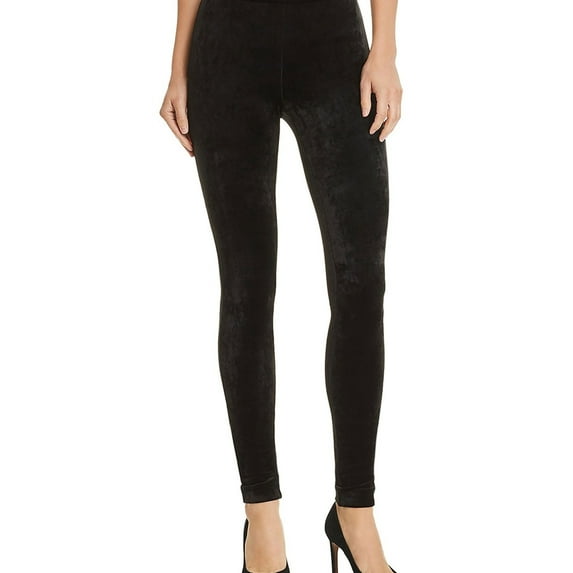 Theory Womens Velour Casual Leggings, Black, 6