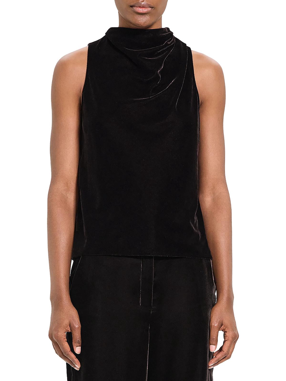 Theory Womens Velvet Cowl Neck Shell - Walmart.com