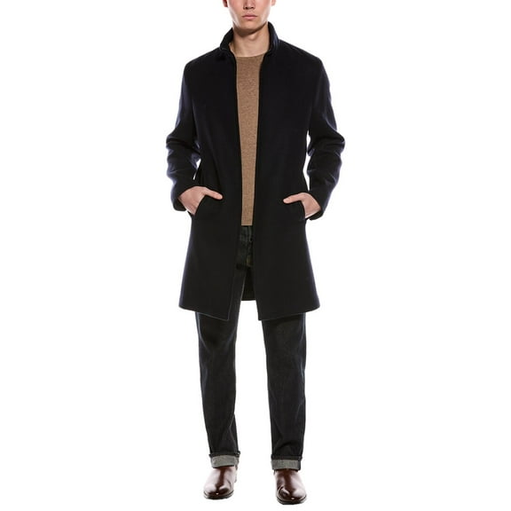 Theory mens  Belvin Wool-Blend Coat, l, Blue
