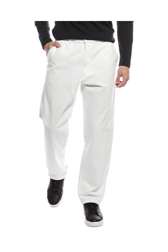 mens Carpenter Denim Pant, 34, White