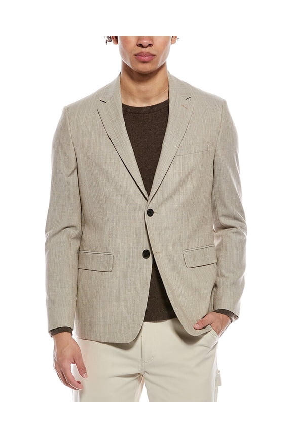 mens Chambers Soft Tailoring Wool-Blend Blazer, 40R, Gray