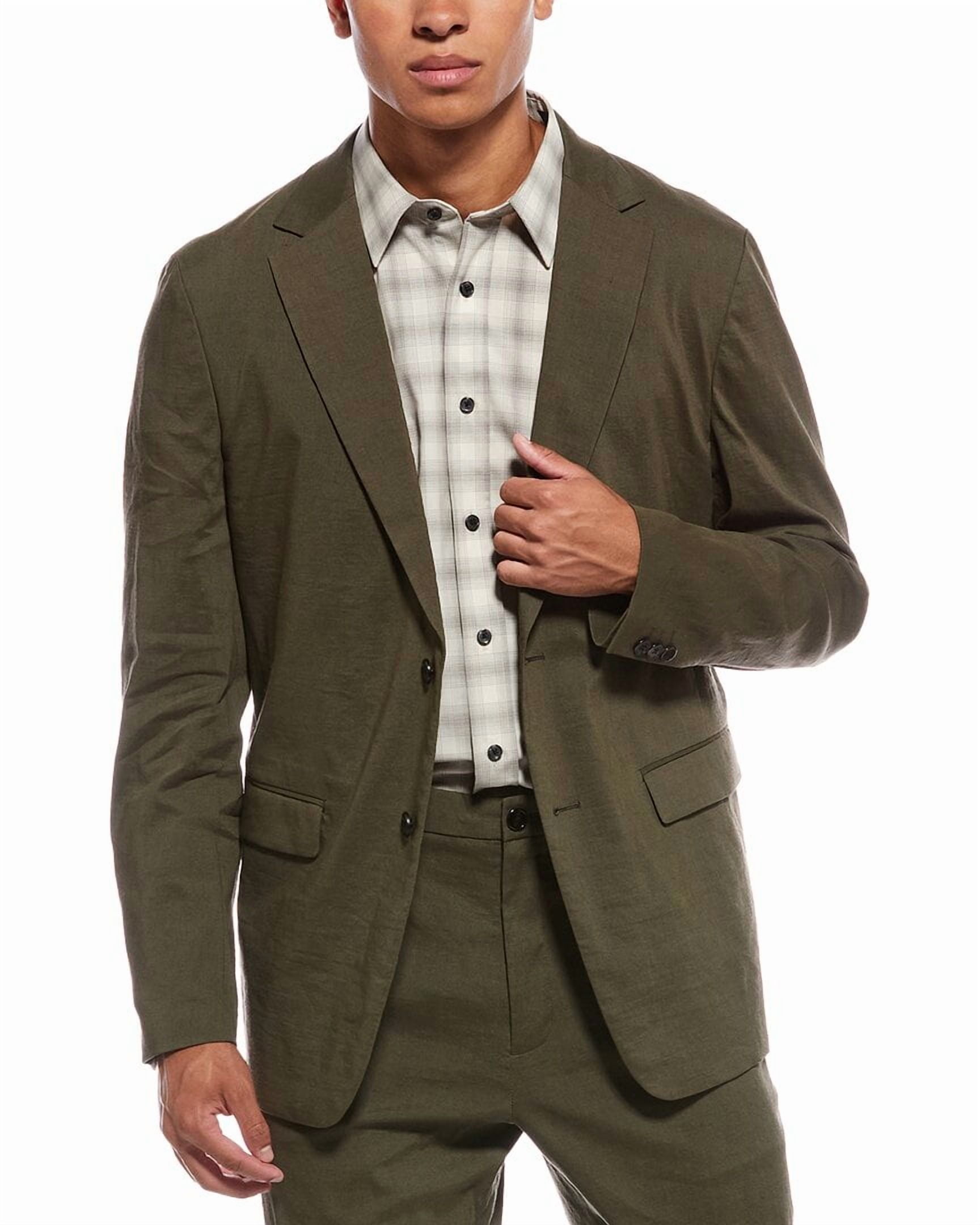 Theory mens Clinton Linen-Blend Blazer, 42, Green - Walmart.com