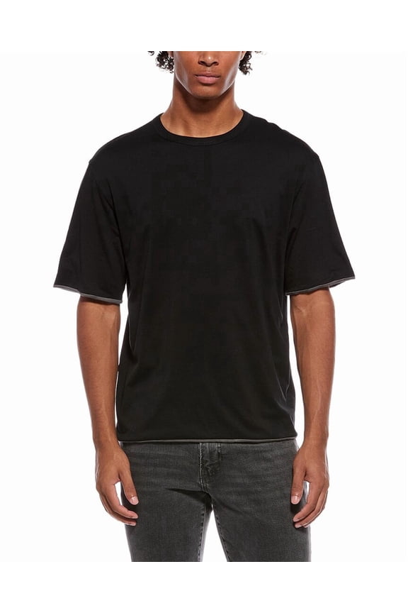 mens  Double Layered T-Shirt, XL, Black