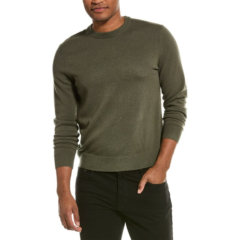 Theory mens Hilles Cashmere Crewneck Sweater XL Green Walmart