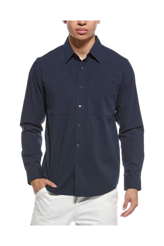 mens  Irving Spring Shirt, m, Blue