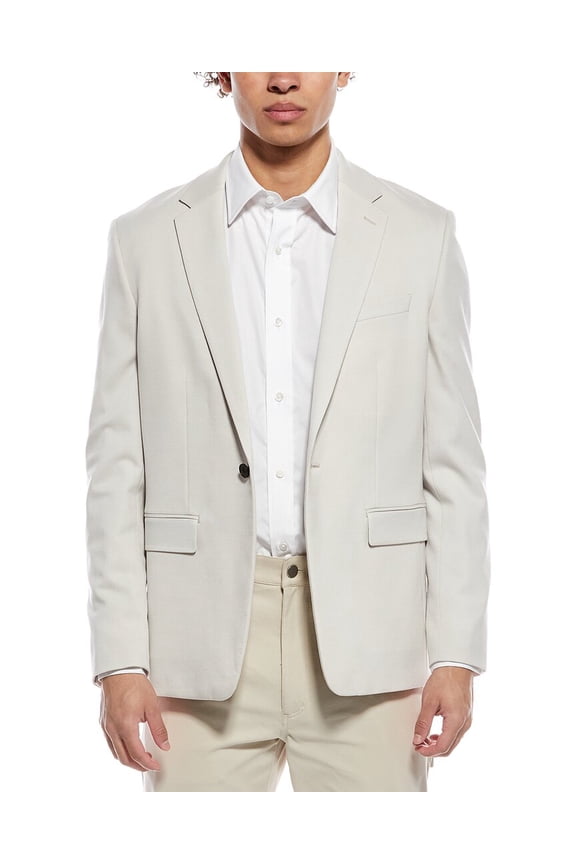 mens Kanan Textured Wool-Blend Jacket, 40R, Brown