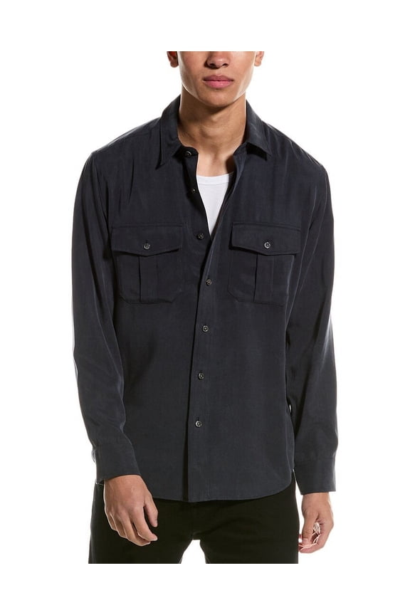 mens  Military Shirt, m, Blue