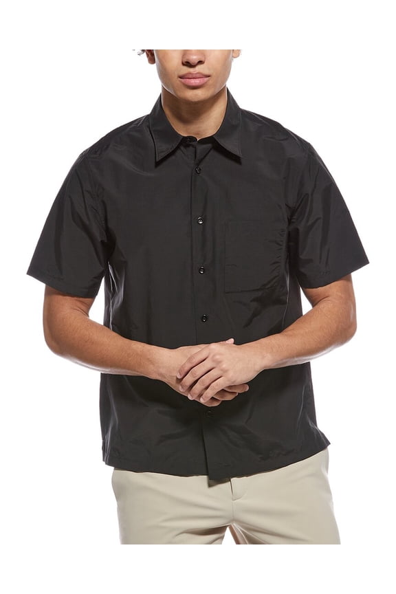 mens Noll Soft Lawn Shirt, l, Black