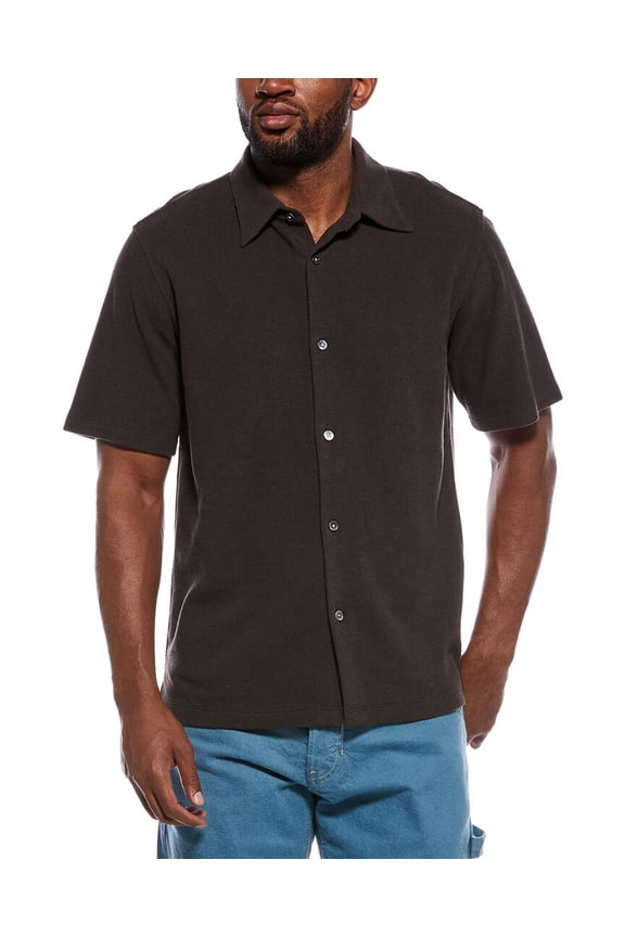 mens Noll Surf Terry Polo Shirt, XL, Brown