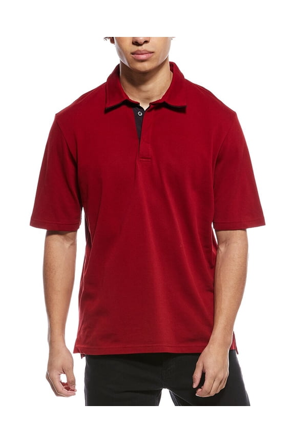 mens  Polo Shirt, l, Red