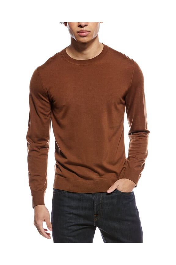 mens  Regal Crewneck Wool Sweater, l, Brown