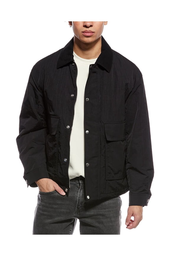 mens  Utility Blouson Tumbled Jacket, s, Black