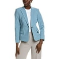 thumbnail image 1 of Theory womens  1-Button Slim Wool-Blend Jacket, 00, Blue, 1 of 3