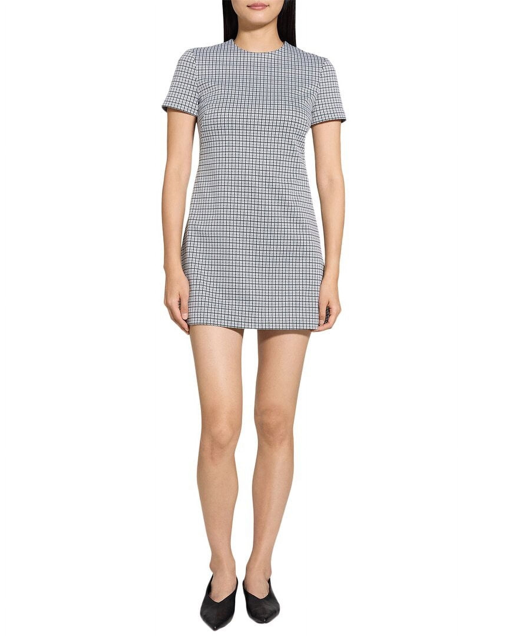 theory grey dress Theory Women's Short-Sleeved Fitted Dress