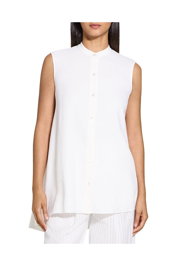 womens Asymmetrical Tunic, s, White