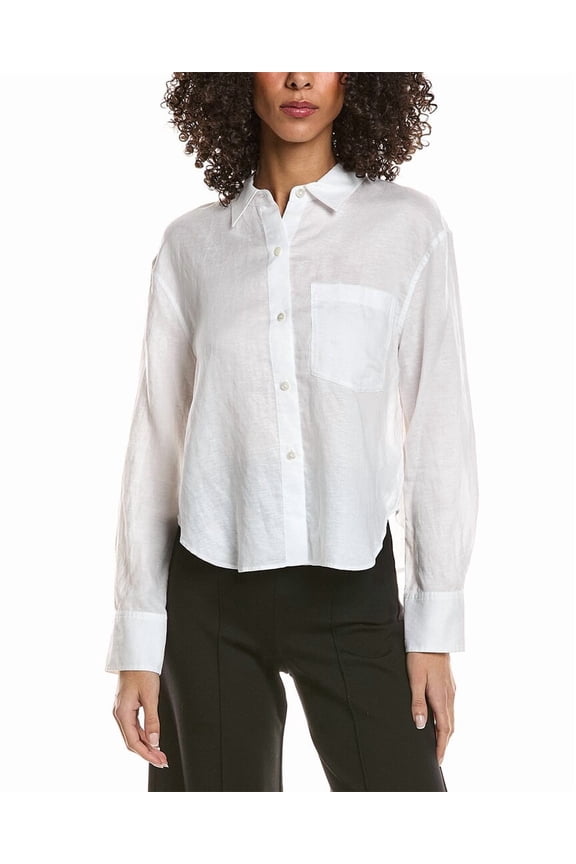 womens Boyfriend Shirt, l, White