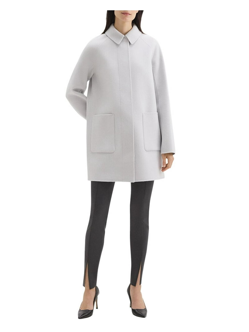 Theory womens Caban Patch Coat, m, Gray - Walmart.com