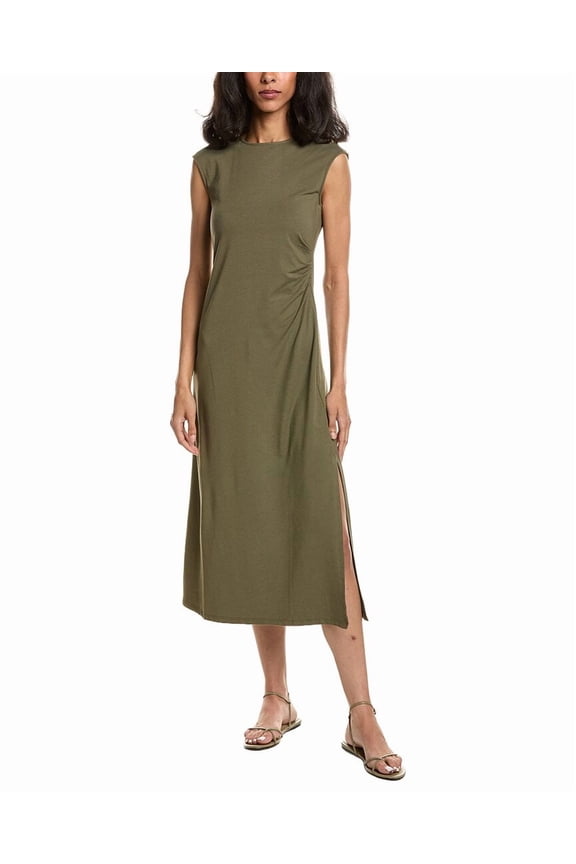 womens Cap Sleeve Pleat Dress, XL