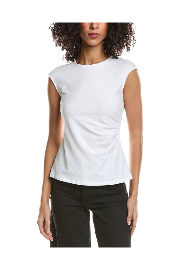 womens Cap Sleeve Top, m, White
