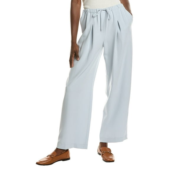 Theory womens Casual Relaxed Pleat Pant, 6, Blue