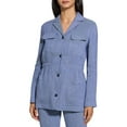 thumbnail image 1 of Theory womens  Cinch Linen-Blend Patch Jacket, 2, Blue, 1 of 3