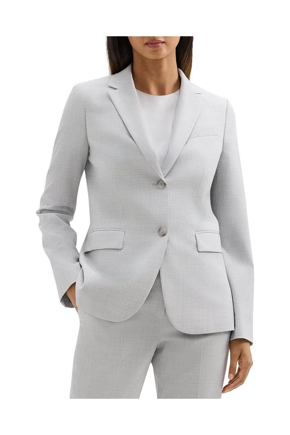 womens Classic Wool-Blend Blazer, 00