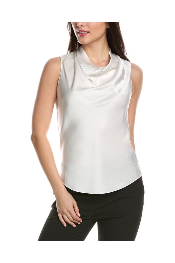 womens Cowl Top, s, White