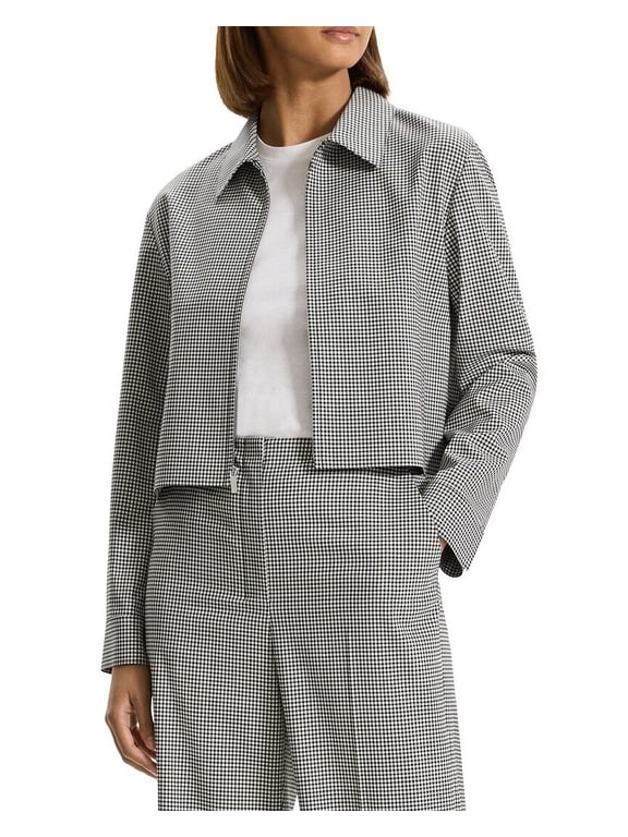 Women's Crop Soft Jacket, Black Multi, Medium