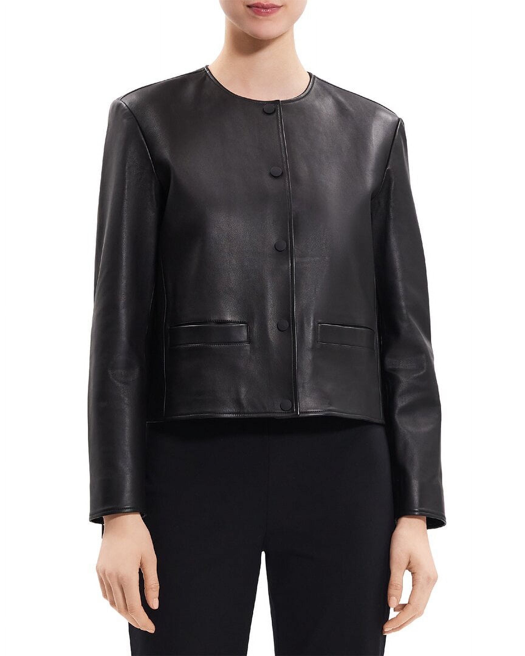 Theory leather jacket outlet womens