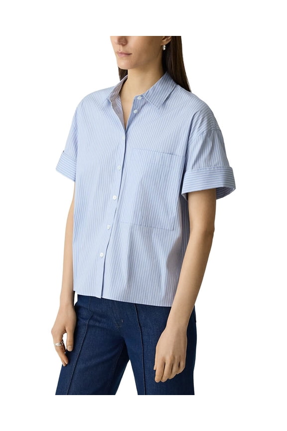 womens  Cuff Pocket Shirt, l