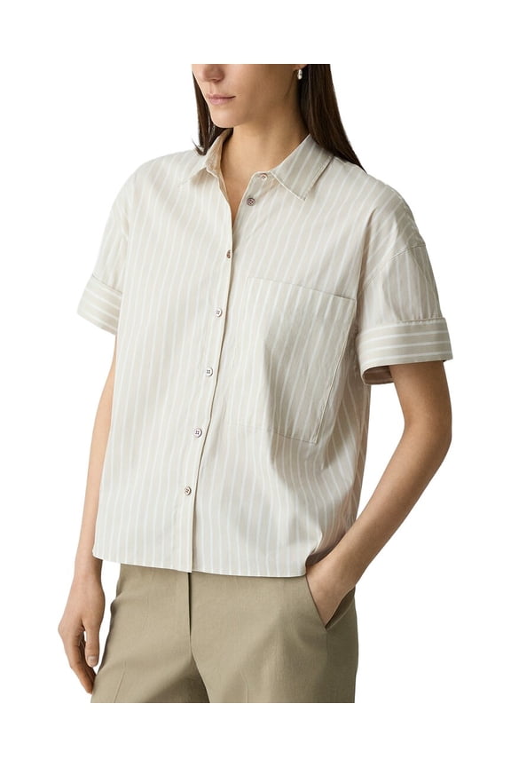 womens Cuff Pocket Shirt, l