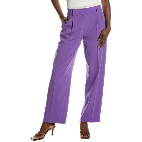 Theory womens Double Pleat Trouser, 10, Blue