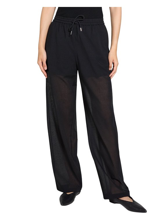 womens Drawcord Pull On Pant, s, Black
