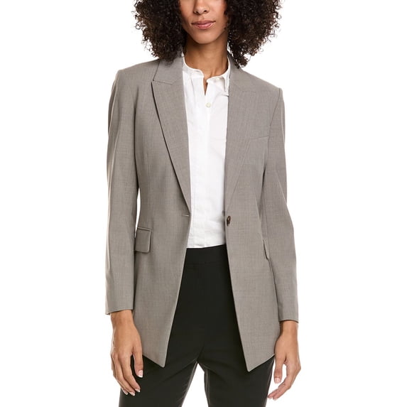 Theory womens Etiennette Wool-Blend Blazer, 6, Grey