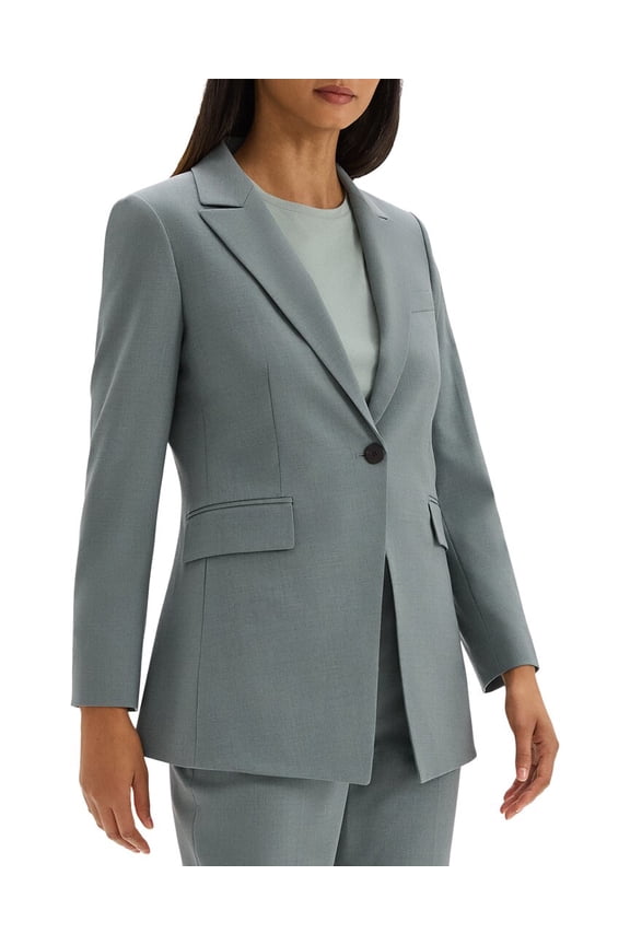 womens Etiennette Wool-Blend Jacket, 2, Green