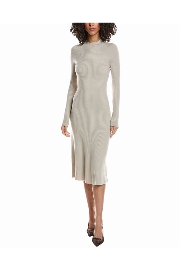 womens Flare Midi Dress, m, Grey