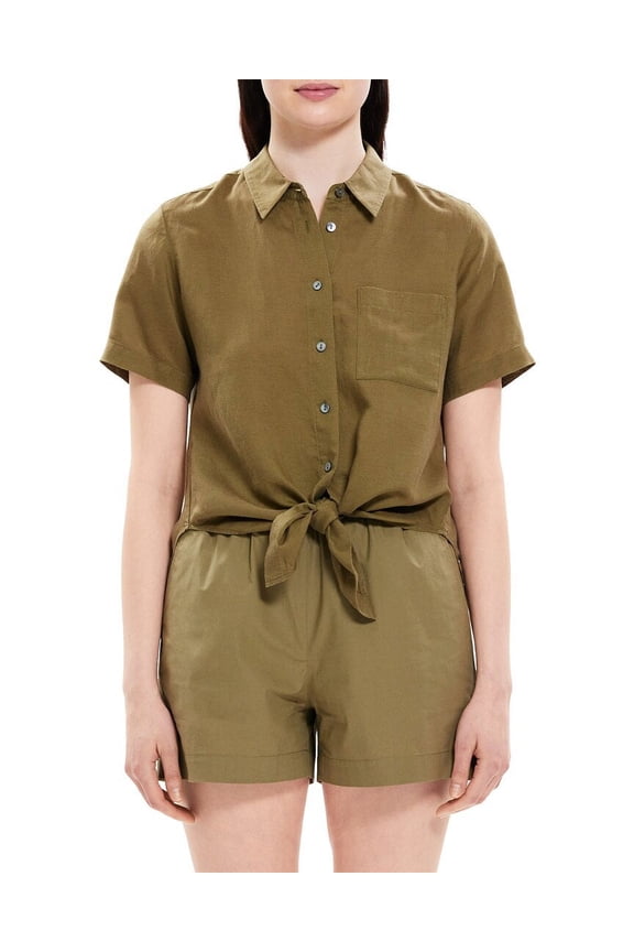 womens Hekanina Linen-Blend Shirt, p