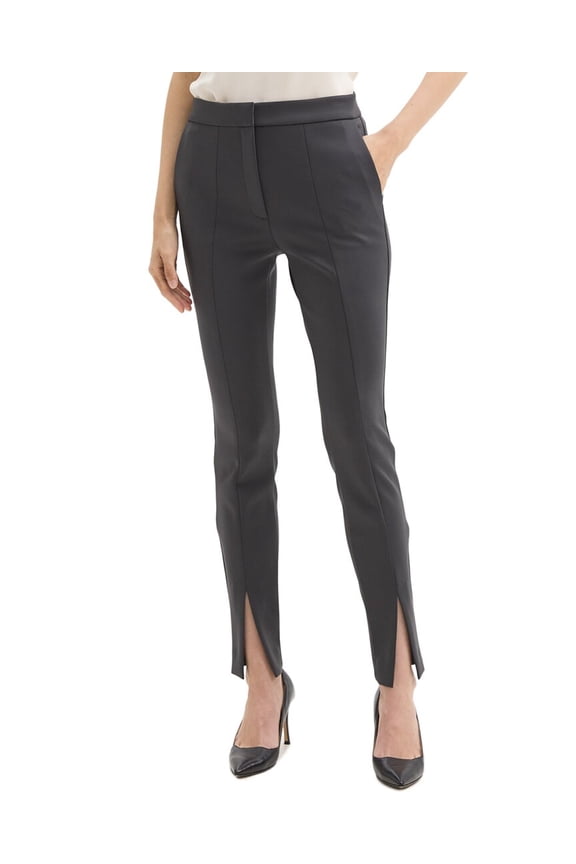 womens High-Waist Slim Pant, 0, Grey