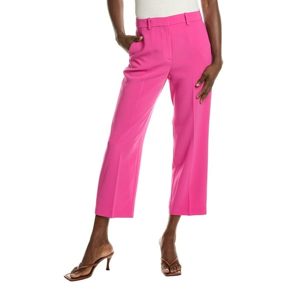 Theory womens  High-Waist Straight Pant, 00, Pink