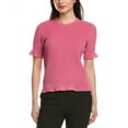 thumbnail image 1 of Theory womens  Lace Trim Sweater, m, Pink, 1 of 3