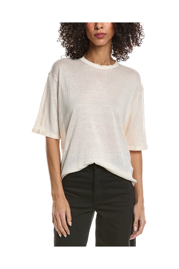 womens Light Weight Knit T-Shirt, s, White