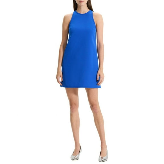 Theory womens Mini Shift Dress, 2, Blue