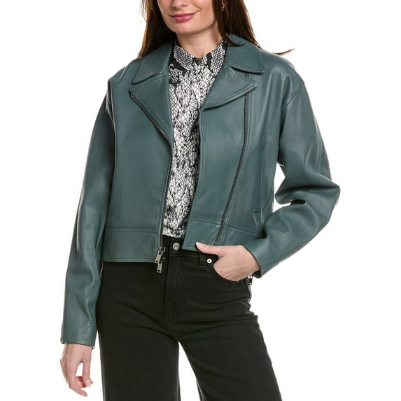 Theory womens Moto Jacket, p, Blue